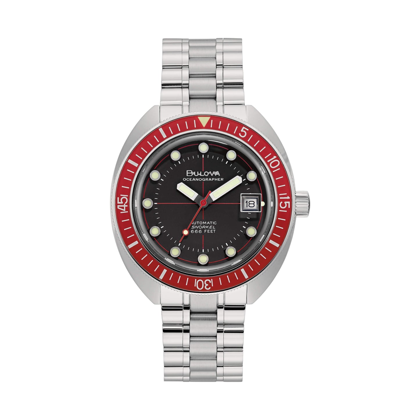 Bulova W-BUL-4 96B343 Bulova Oceanographer 41mm black and red front