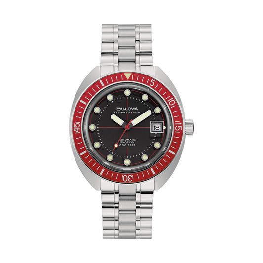 Bulova W-BUL-4 96B343 Bulova Oceanographer 41mm black and red front