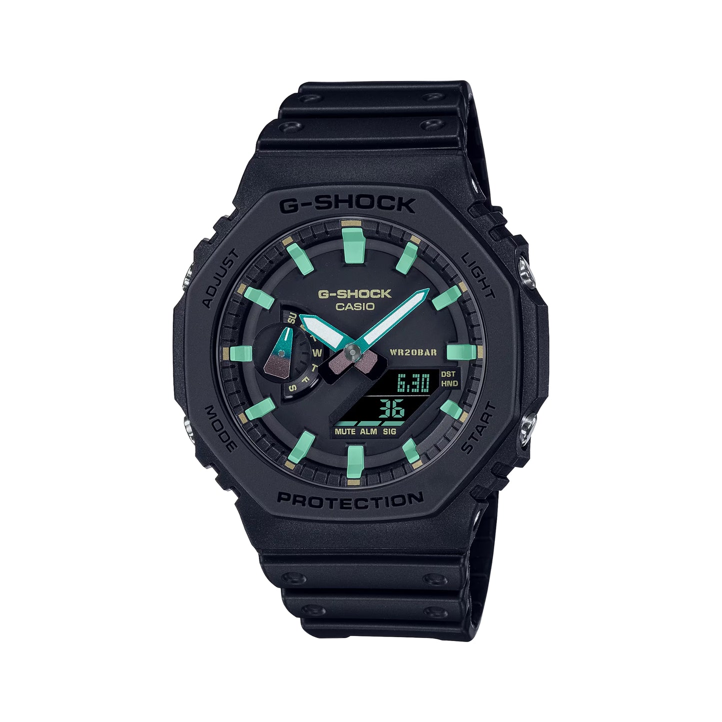 Casio G-SHOCK blackgreen GA-2100RC-1AER 1