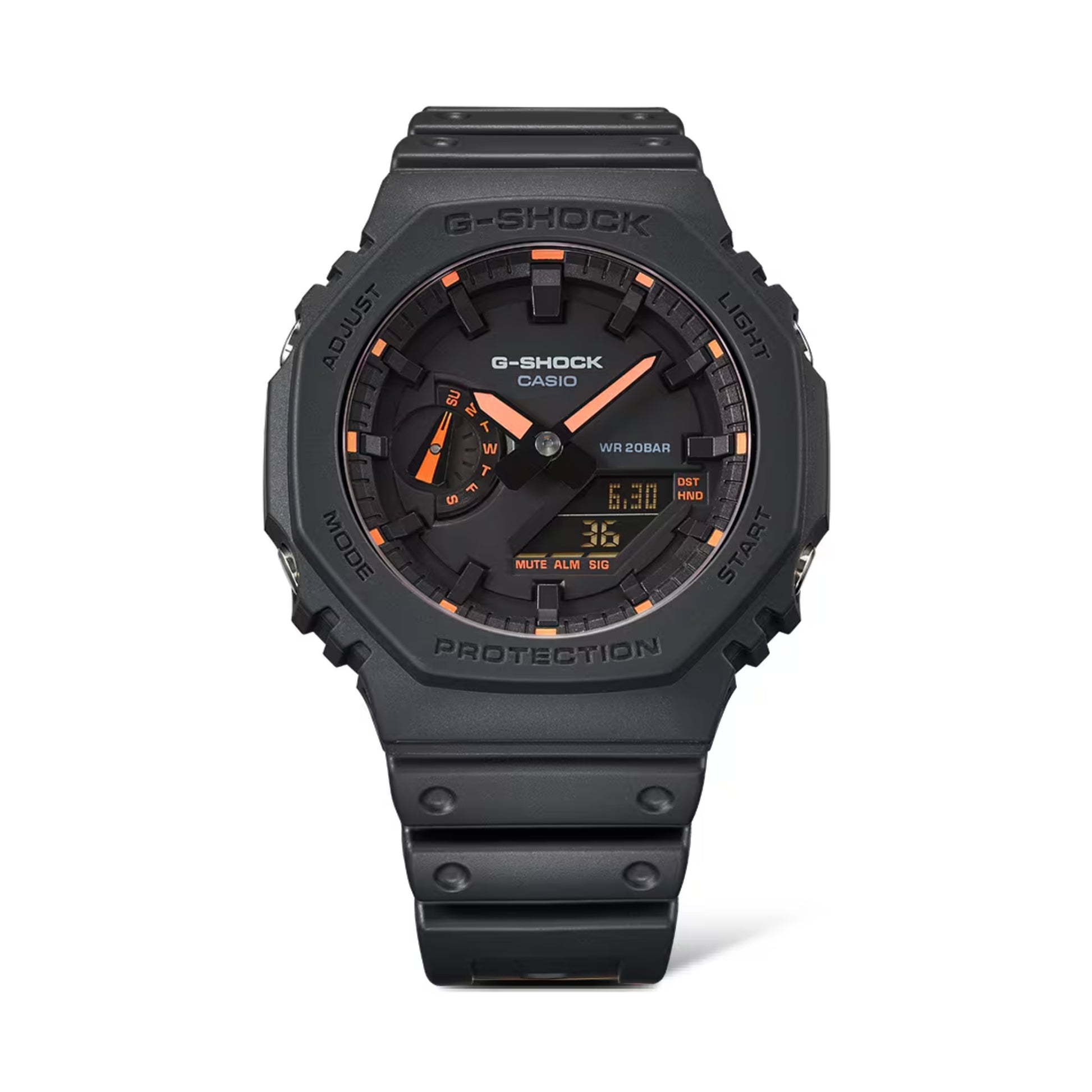 Casio W-CAS-6 GA-2100-1A4ER Casio G-SHOCK black and orange 2