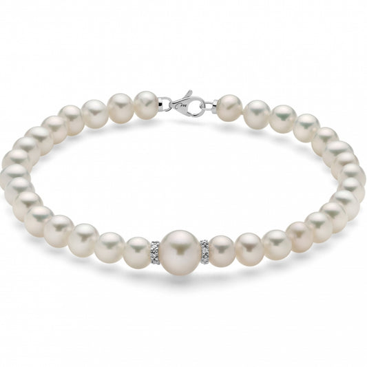 Miluna Bracciale con Perle e Diamanti PBR3073V